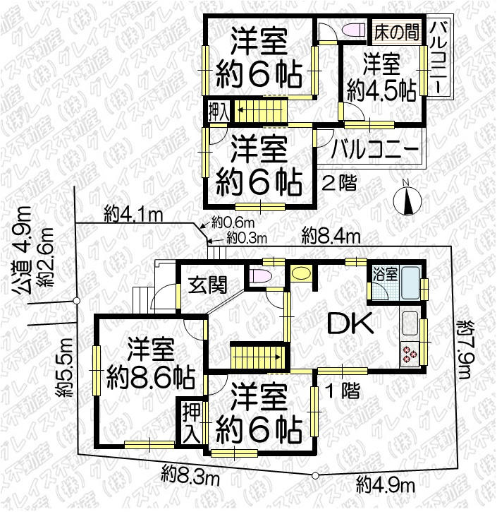 豊明市国道1号線南側 構造:木造土地面積:106.6平米 ( 32.24坪 ) 建物面積:90.32平米 ( 27.32坪 )