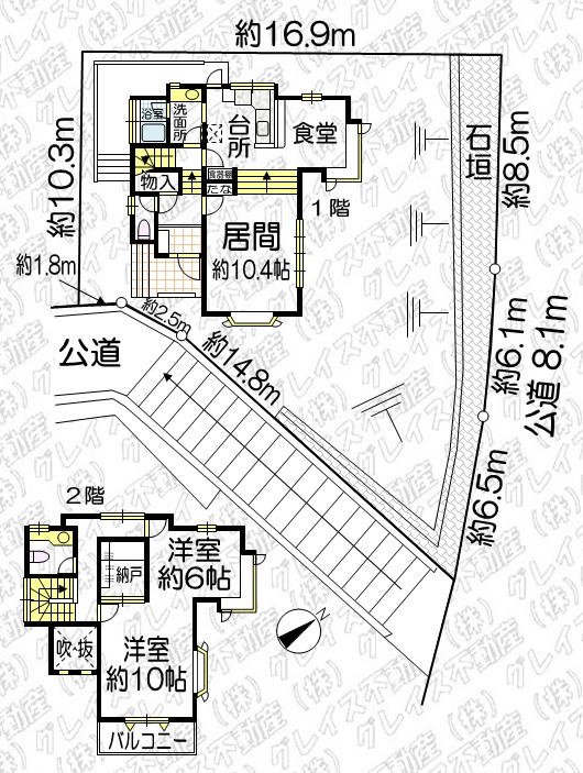 その他の地域 構造:軽量鉄骨造土地面積:251.08平米 ( 75.95坪 ) 建物面積:100.18平米 ( 30.3坪 )