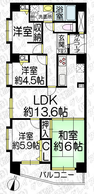 豊明市国道1号線北側 構造:鉄筋コンクリート造専有面積:80.42平米 ( 24.32坪 )