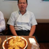 あんかけパスタを食べる鬼頭