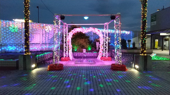 前後駅イルミネーション　ハート